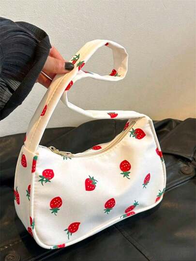 New Fashion Candy Color Cloud Shape Solid Color Shoulder Bag, Cute Underarm Bag