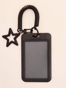 Spring Retractable Star Wristband With ID Card Holder, Cute Bag Charm Keychain, Ideal Gift For Women, Students, Teachers, Friends, Car Accessories, Backpacks, Schools, Gothic Y2K Style Lanyard With ID Card Slot, Christmas Gift For Cars, Teachers, Sisters Gifts For Mother, Father, Graduation, And Teacher - Multicolor - View 18