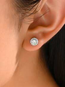 3pairs 2pairs 1Pair Fashion Personalized Round Stud Earrings - Silver - View 1