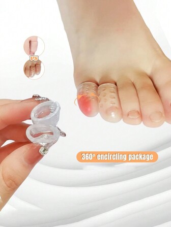 1/2/5/10 件优质透明硅胶单趾保护套 - 采用先进的防摩擦技术，有效缓解因摩擦引起的脚趾疼痛，采用超柔软缓冲材料，增强舒适度