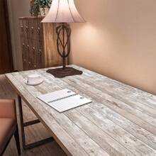 圣诞节主题1卷10英尺复古3D仿木纹PVC壁纸，自粘式，适用于电视背景墙、书架、家具翻新，适合客厅、厨房、卧室装饰，安装简便，防水，家居装饰、婚礼装饰、返校季家居装饰、新年礼物