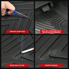 3D Car Floor Mats Floor Liners For 2019-2024 Toyota RAV4 All Weather TPE Rubber - Black - View 7