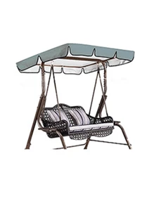 1pc Outdoor Swing Canopy, Garden Patio Yard Swing Top Cover, Oxford Cloth With Waterproof Silver Coating, Protects Swing From Rain, Snow, Dust And Leaves, All-Season (5000mm Waterproof)