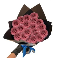 1 pieza Ramo de rosa eterna de brillo personalizable DIY (sin decoraciones como mariposas, perlas falsas, etc. en la imagen) - Incluye ramo, tallo, texto personalizable para la cinta y papel de envoltura exterior. Un gran ramo de regalo para ocasiones diversas. De alta calidad, estilo personalizado, único, regalo ideal para ella, novio, novia para el Día de San Valentín, aniversarios, bodas. Sala de estar, hogar, multifuncional, ornamental, reutilizable, exquisito, de estilo, de alta calidad, colorido, moderno, personalizado, único, regalo ideal para él, ella, novio, papá, novia, mamá, familia, amigos, sala de té, hogar, jardín, oficina, para aniversarios, para el Día de San Valentín, para el Día de la Madre, para cumpleaños, para el Día del Padre, para graduación, para bodas, para cambio de casa