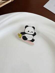 1pc/14pcs Cute Panda Cartoon Brooch - Acrylic Fashion Badge, Perfect Casual Decoration For Women Dress Accessories Pin For Clothes Bag Charm Backpack For School