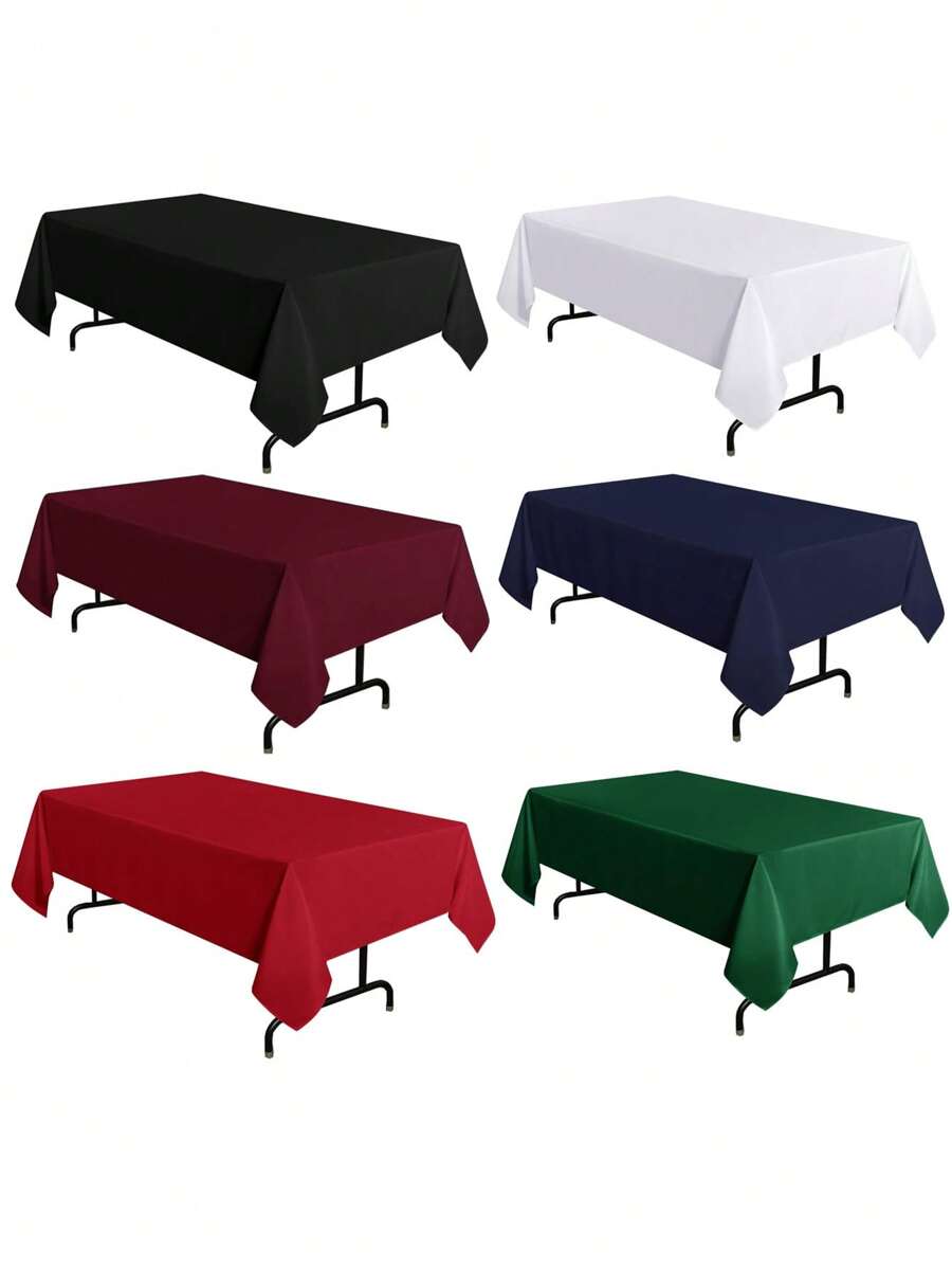 1 包红色绿色桌布 147 X 259.08 厘米，矩形 1.88 米桌布 - 防污抗皱可洗涤纶桌布适用于餐桌、自助餐派对和露营圣诞装饰（多种颜色和多种尺寸）