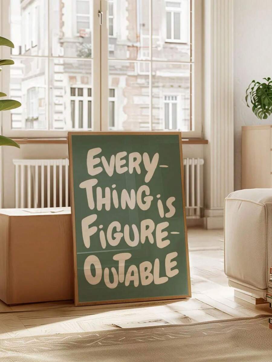 1pc everything is figureoutable print uplifting quote inspirational