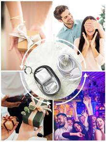 1 件便携式数据线充电器存储透明卷绕透明拉链储物袋紧凑型多功能收纳袋带钥匙扣环汽车钥匙扣包饰物适合日常休闲外出佩戴旅行储物派对奖品生日毕业圣诞节节日礼物送给男朋友女朋友家人老师员工。 - 彩色 - 查看 10