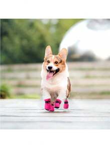 4pcs/Set Waterproof Pet Dog Shoes Chihuahua Anti-Slip Rain Boots Footwear For Small Cats Dogs Puppy Dog Pet Booties