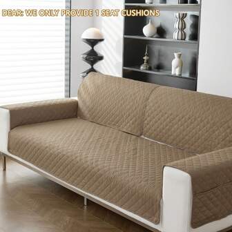 1pc Non-Slip Seat Cover Protector, Furniture Slipcover, Suitable For All Sofa Types And Machine Washable
