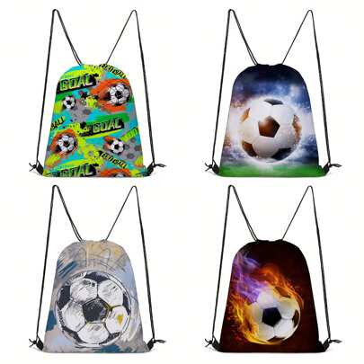 Drawstring Fitness Bag, Football Drawstring Backpack, Patterned Drawstring Backpack For Hiking, Fitness, Travel Backpack, School Bag, Backpack, Bag, Small Backpack, Bag School, School Backpack, Rucksack, School Bag S, S Luggage S, School, Mini Backpack S, Boy Gift