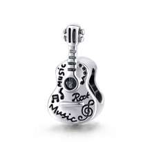 WOSTU 1pc 925 Sterling Silver Various Music Equipment Such As Guitar, Violin, Piano And Note Charm Beads And Pendants For Music Lover&Women DIY Bracelet Necklace Jewelry Making Gifts - Silver - View 16