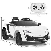 Lifezeal 12V Kids Ride On Car 2.4G RC Electric Vehicle W/ Lights MP3 Openable Doors White\Black\ Red\Pink - White - View 2