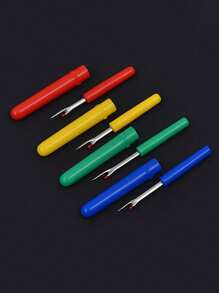 (1pc/2pcs/3pcs/4pcs) Plastic Seam Ripper, Sewing Seam Ripper, Cross Stitch Tool Seam Ripper, Small Seam Cutter, Sewing Tool Small Seam Ripper(Red, Blue, Green, Yellow And Random Colors Are Available)