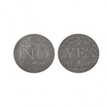 Moneda conmemorativa chapada con una cara para 'Sí' y otra para 'No' - Un recuerdo divertido y emocionante para tomar decisiones