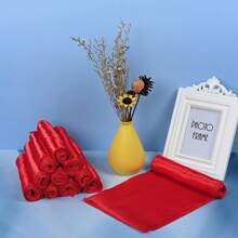 50 PCS Satin Chair Sash Chair Decorative Bow Designed Chair Cover Chair Sashes For Thanksgiving Wedding Christmas Banquet Party Home Kitchen Decoration Multiple Colors,Weddings Graduation Season Outdoor Events Entertain Guests Baby Baptism Family Gathering - 紅色 - 查看 8