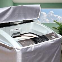 1 件洗衣机罩，适用于上翻式波浪轮洗衣机，带拉链，防水、防尘、防晒，使用时无需取下，适用于婚礼、Y2K、派对等场合。 - 灰色 - 查看 3