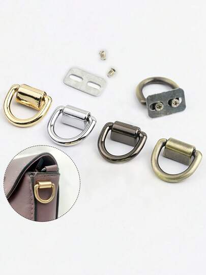 Metal D-Ring Lobster Clasps For Handbags & Crossbody Bags - DIY Purse Chain Accessories, No Tools Included, Removable DIY Attachment Hardware With Screw Accessories For Bags & Phone Cases﻿