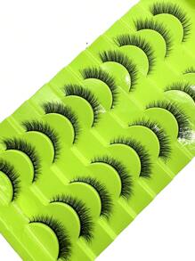 10 Pairs 3D Soft Fluffy Curly Cat Eye False Eyelashes, Handmade Natural-Looking Faux Mink Lashes, Makeup Lashes Strip Lashes,Lashes,Eyelashes,Fake Lashes - Natural Lashes - View 5