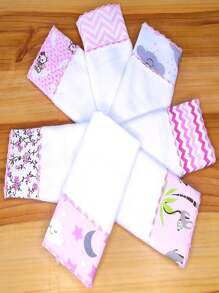 Baby's Mouth And Shoulder Towels Terry Cloth Maternity Layette Kit With 10 - 粉紅玫瑰混合 - 查看 4
