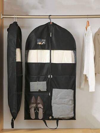 Suit Bags For Travel And Closet Storage, Gusseted Hanging Garment Bags For Clothes, Shirts, Jackets, Coats Garment Bags For Travel, Heavy Duty Hanging Suit Bag Large Mesh Pockets, Suit Cover For Traveling Closet Clothes Storage Travel Garment Bag With Suit Bag For Suits, Dresses, Coats Clothes Dust Cover Thick Non-Woven Down Jacket Storage Bag Wardrobe Hanging Dress Dust Bagbedroom,Organizer,Organiser,Home Storage,White T Shirt Women,Black Pants Women,Ladies Winter Clothes,Dress,Winter Clothes For Ladies,Elegant Woman Dresses,White Shirt For Ladies,Long Sleeve,White Jumpsuit For Women,Spring Dresses For Women,Spring Outfits For Women,Spring,Spring Clothes,Minimalist,Summer Tops