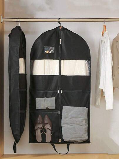 Suit Bags For Travel And Closet Storage, Gusseted Hanging Garment Bags For Clothes, Shirts, Jackets, Coats Garment Bags For Travel, Heavy Duty Hanging Suit Bag Large Mesh Pockets, Suit Cover For Traveling Closet Clothes Storage Travel Garment Bag With Suit Bag For Suits, Dresses, Coats Clothes Dust Cover Thick Non-Woven Down Jacket Storage Bag Wardrobe Hanging Dress Dust Bagbedroom,Organizer,Organiser,Home Storage,White T Shirt Women,Black Pants Women,Ladies Winter Clothes,Dress,Winter Clothes For Ladies,Elegant Woman Dresses,White Shirt For Ladies,Long Sleeve,White Jumpsuit For Women,Spring Dresses For Women,Spring Outfits For Women,Spring,Spring Clothes,Minimalist,Summer Tops