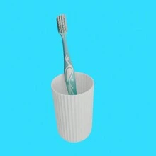 1 Set (Pink, White, Green) Mouthwash Cup, Toothbrush Holder Cup, Portable Travel & Home/Dorm Use Rinse Cup Back To School - White - View 4