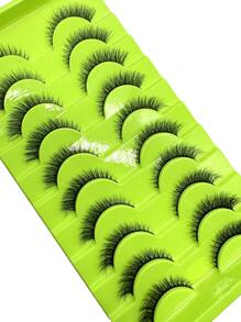 10 Pairs 3D Soft Fluffy Curly Cat Eye False Eyelashes, Handmade Natural-Looking Faux Mink Lashes, Makeup Lashes Strip Lashes,Lashes,Eyelashes,Fake Lashes - Natural Lashes - View 7