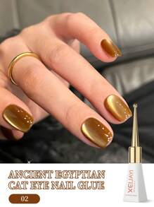 XEIJAYI 1pc 10ml Ancient Egyptian Cat Eye Magnetic Gel Nail Polish Soak Off Uv Led Lamp Nail Polish For Christmas Gift For Women-No Magnetic Stick Included