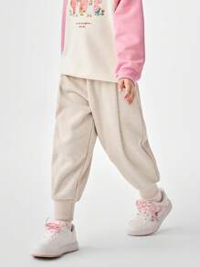 Balabala Thermisch gefütterte gestrickte Jogginghose für Kleine Mädchen, Neu Winter 2024