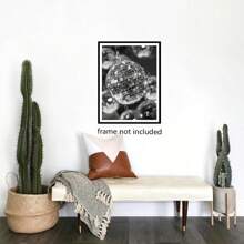 Juego de pósteres de arte de pared de moda, 1/3/6 unidades, en blanco y negro, glamorosos, de lujo y modernos con bola de espejos de champán, decoración de pared de lienzo para sala de estar y dormitorio (sin marco)