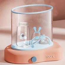 1 件 180ml/300ml 蜗牛吸管杯，液态硅胶奶嘴瓶，防胀气防滴双手柄 PP 奶瓶，精确测量科学喂养，材质