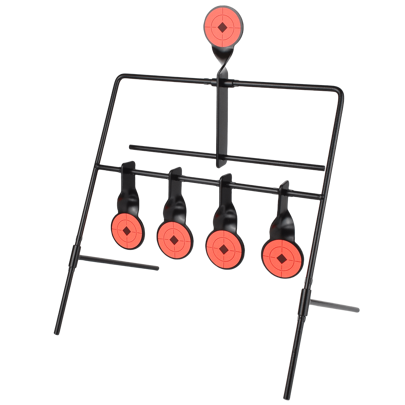 Metal Shooting Target Slingshot Hunting Catapult Practise Self-Resetting Rotating 5 Targets Outdoor Target Stand For Air Rifle, Air Gun, Air Pistol