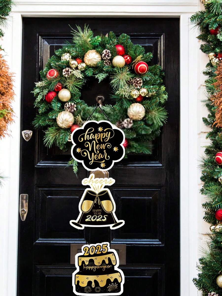1 Set New Year Party Decoration Scene Layout Garden Entrance Decor ...