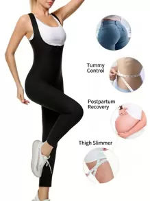 1 Pieza Camiseta sin mangas deportiva con cremallera para mujer de talla grande, conjunto deportivo y ropa de mujer, traje de sauna, adecuado para fitness, ejercicio, running, absorción de sudor, entrenamiento, yoga, ciclismo