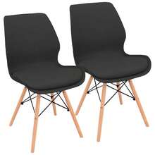LIANTO CASA E DECOR Set Of 2 Charles Eames Rubi Sili Eiffel Chairs - Black - Xem 6