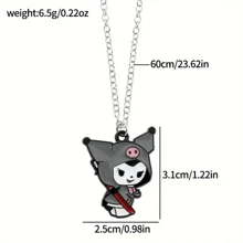 Sanrio 1pc Sanrio "I'm Not Easy To Mess With" Série Pingente Colar - Berloque de Desenho Animado de Natal, Material de Liga, Adequado para Uso Diário e Festa, Presente de Aniversário e Natal
