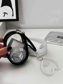 AIRUIKA Transparent Cable Organizer Pouch, Mini Portable Earphone Wire Holder, Charger Cable Storage