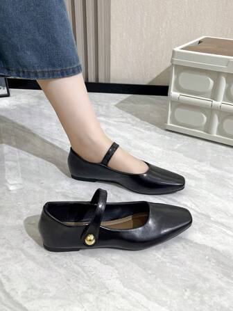 厚底系带玛丽珍鞋，透气休闲运动鞋，适合搭配连衣裙，2025年夏季新品