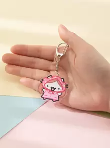 1个亚克力可爱卡通线条猫钥匙扣/小丑猫/粉色小猫/爱心气球小猫/指着你的小猫/呆萌小猫/头顶火焰小猫/花朵小猫/草莓小猫/芒果小猫/动物主题钥匙扣挂件背包装饰/包包配件/书包配件/钱包挂件/朋友礼物汽车配件包饰动物哥特Y2K包饰汽车老师姐妹礼物创意 - 彩色 - 查看 19