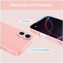 软TPU手机壳，兼容苹果11/12/13/14/15 Pro Max、三星S22/23/24+ A04/A05/A14/A15/A24/A25/A34/A54、OPPO、vivo、红米Note 13 Pro/13C/A3、荣耀70/90/X7/X8/X9/X6AB等多种型号手机。 - 粉紅色+螢幕保護貼 - 查看 4