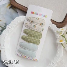 6 Stücke Kleinkind Haarspangen mit Blume Muster, Kleinkind Mädchen Haarschleifen Spangen rutschfest umwickelt mit Schnappverschluss, Blumen Spangen für Haare Haarclips, Haaraccessoires für Baby Kleinkind Mädchen Kinder (unterschiedliche Stoffchargen können Unterschiede aufweisen, zufällig) Liebes Valentinstag