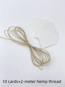 100pcs, Kraft Paper Gift Labels With Yellow Rope, Blank Commodity Price Hanging Labels, Bulk Brown Labels For Wedding, Birthday, Holiday And Party Gifts, Arts And Crafts Packaging, DIY Gift Decoration Labels And Hanging Decorations.