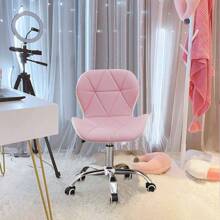 CLIPOP Office Desk Chair Black White Mixed Color Computer Desk Chair With Castor Wheels And Adjustable Height PU Leather Padded Swivel For Home Office Study Room Furniture - 粉色 - 查看 2