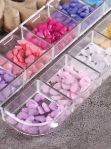 12 شبكة ألوان مختلطة من تشارمات الأظافر بشكل قلب، اكسسوارات فن الأظافر بشكل قلب مسطح للزينة، لوازم مانيكير DIY للأظافر - متعدد الألوان - مشاهدة 9