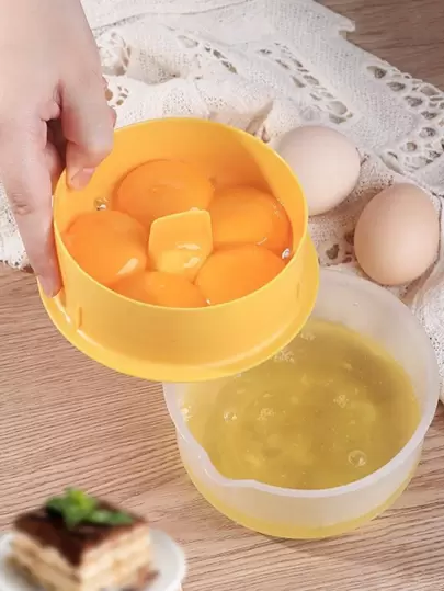 Egg Yolk Separator With Whisk, Capacity Up To 5 Eggs, Egg White & Yolk Separator, Kitchen Tool For Baking
