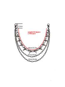 Men's And Women's Waist Accessories Hip Hop Punk Metal Rivets Stage Show Multi-Layer Waist Chain Dress Up Jeans Accessories Suitable For Teen Summer Casual Outdoor Athletic Or Vacation Travel Or Graduation Gifts Or Birthday Dress Accessories Or Daily Wear