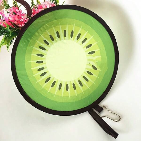 1/4 piezas Abanico plegable redondo de kiwi/naranja, abanico plegable portátil para uso diario, fiesta, boda, hogar, exteriores, concierto de música, decoración, adecuado para Año Nuevo, Día del Trabajo, cumpleaños, mejor regalo