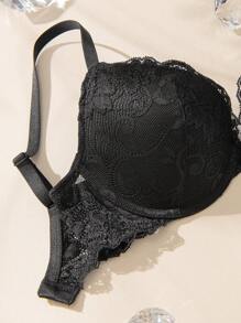 Wingslove Women's Push Up Lace Bra Comfort Padded Underwire Bra Lift Up