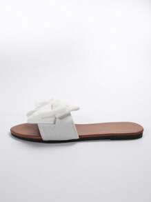 Sandalias con lazo deslizante para mujer, sandalias planas para exteriores con lazo y suela antideslizante, aptas para citas, caminar, playa, vacaciones